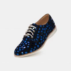Rollie Nation Derby Metallic Blue Leopard All Shoes