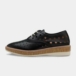 Rollie Nation All Shoes Derby Midsole Cork Circle Punch Black