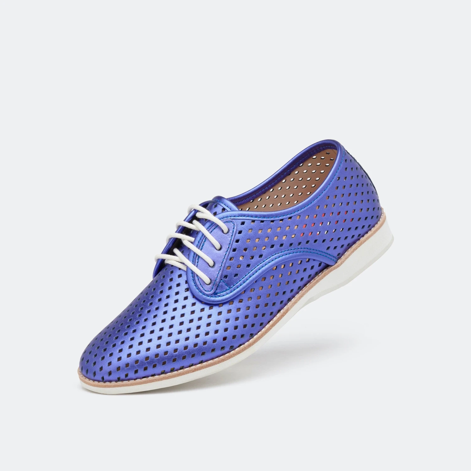 Rollie Nation All Shoes Derby Punch Cobalt Metallic 3 Rollie Nation All Shoes Derby Punch Cobalt Metallic