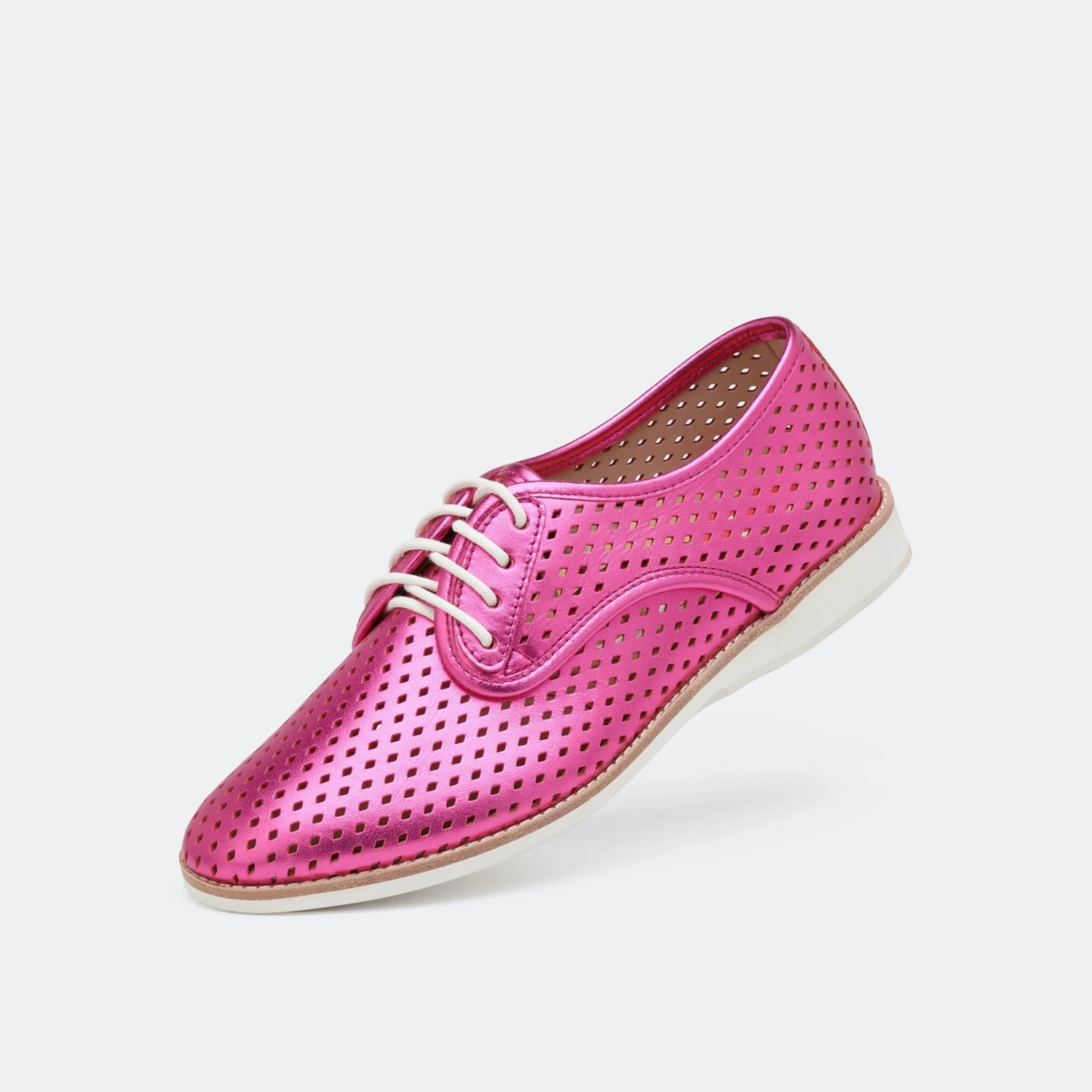 Rollie Nation Derby Punch Raspberry Metallic All Shoes 3 Rollie Nation Derby Punch Raspberry Metallic All Shoes