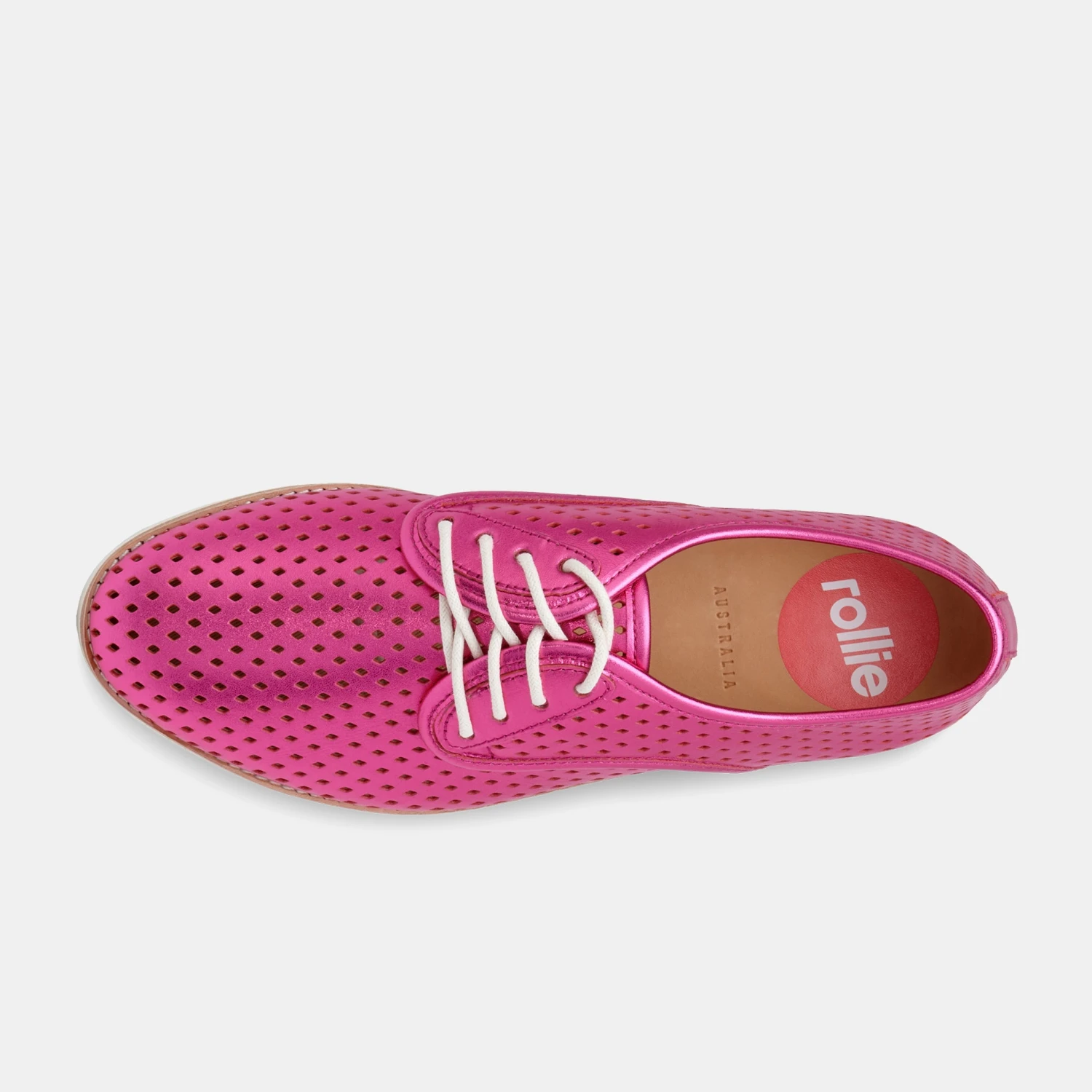 Rollie Nation Derby Punch Raspberry Metallic All Shoes 6 Rollie Nation Derby Punch Raspberry Metallic All Shoes