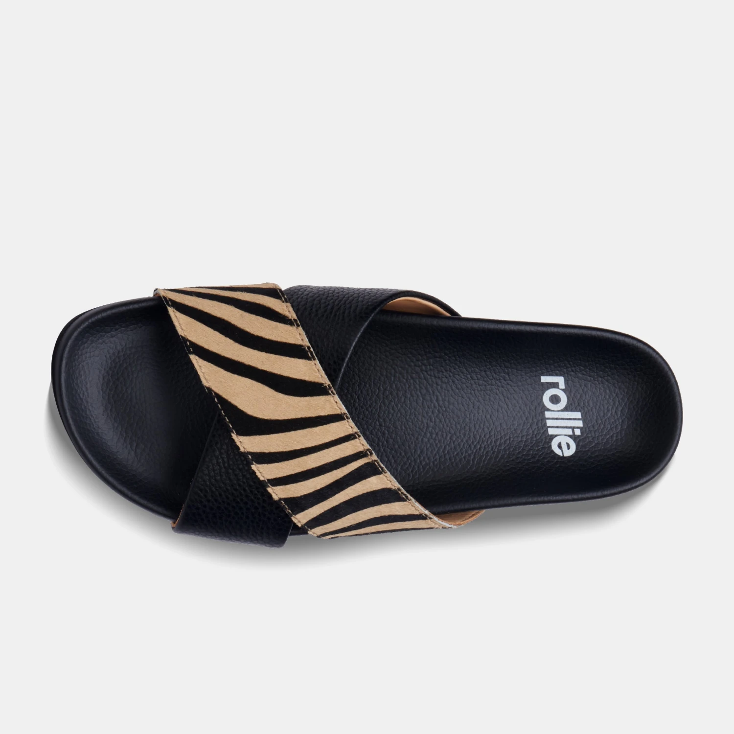Rollie Nation Tide Cross Slide Black Zebra All Shoes 5 Rollie Nation Tide Cross Slide Black Zebra All Shoes