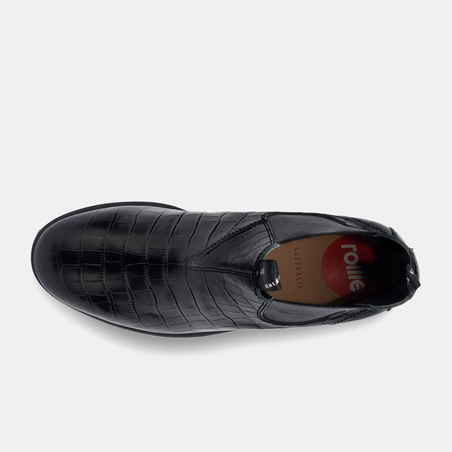 Rollie Nation Fields Chelsea Black Patent Croc All Shoes 8 Rollie Nation Fields Chelsea Black Patent Croc All Shoes
