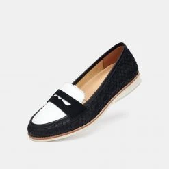 Rollie Nation Penny Loafer Black Geo / White