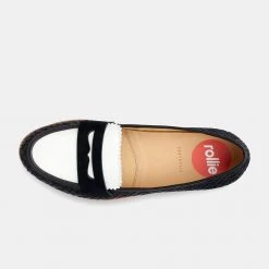 Rollie Nation Penny Loafer Black Geo / White