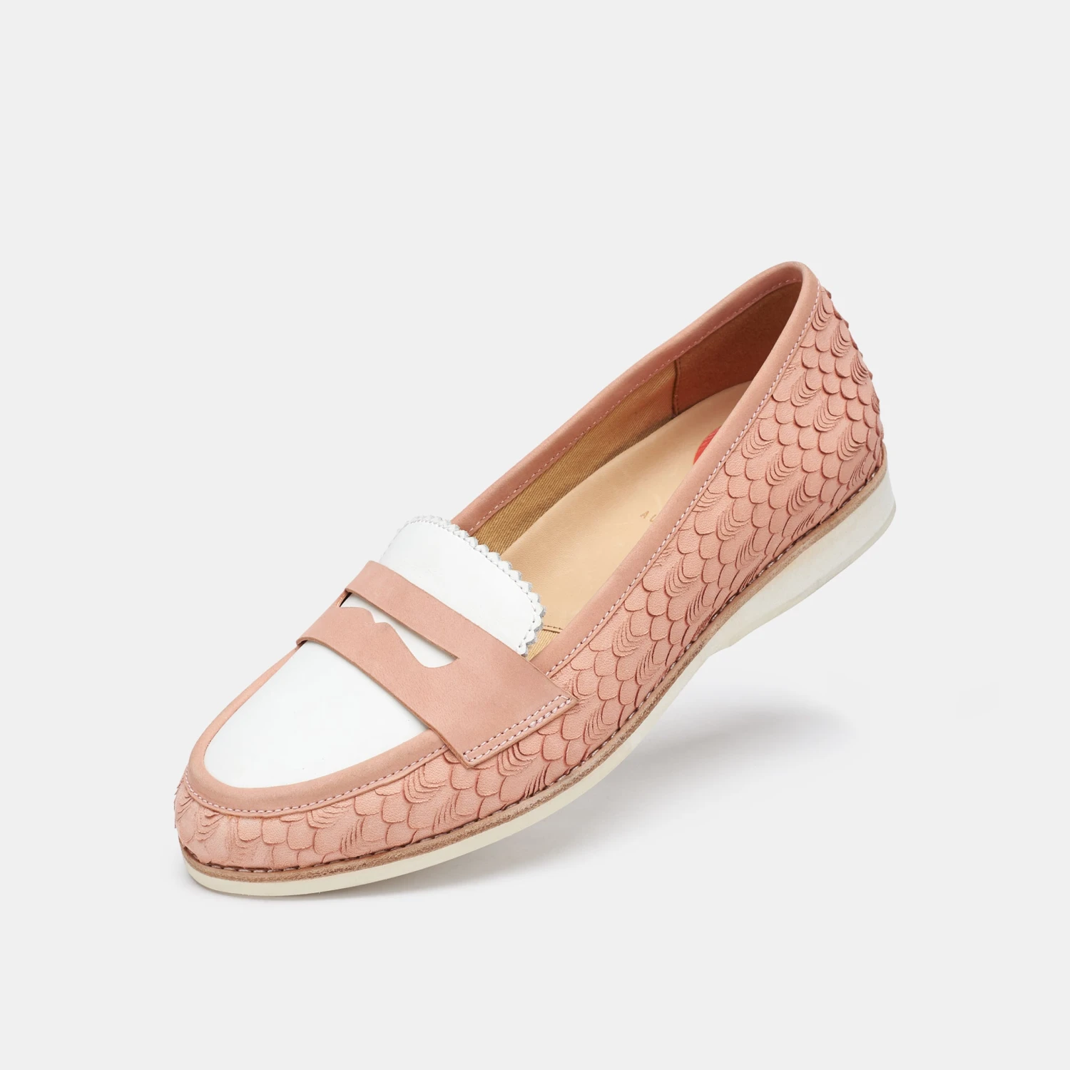 Rollie Nation Penny Loafer Pink Geo / White All Shoes 3 Rollie Nation Penny Loafer Pink Geo / White All Shoes