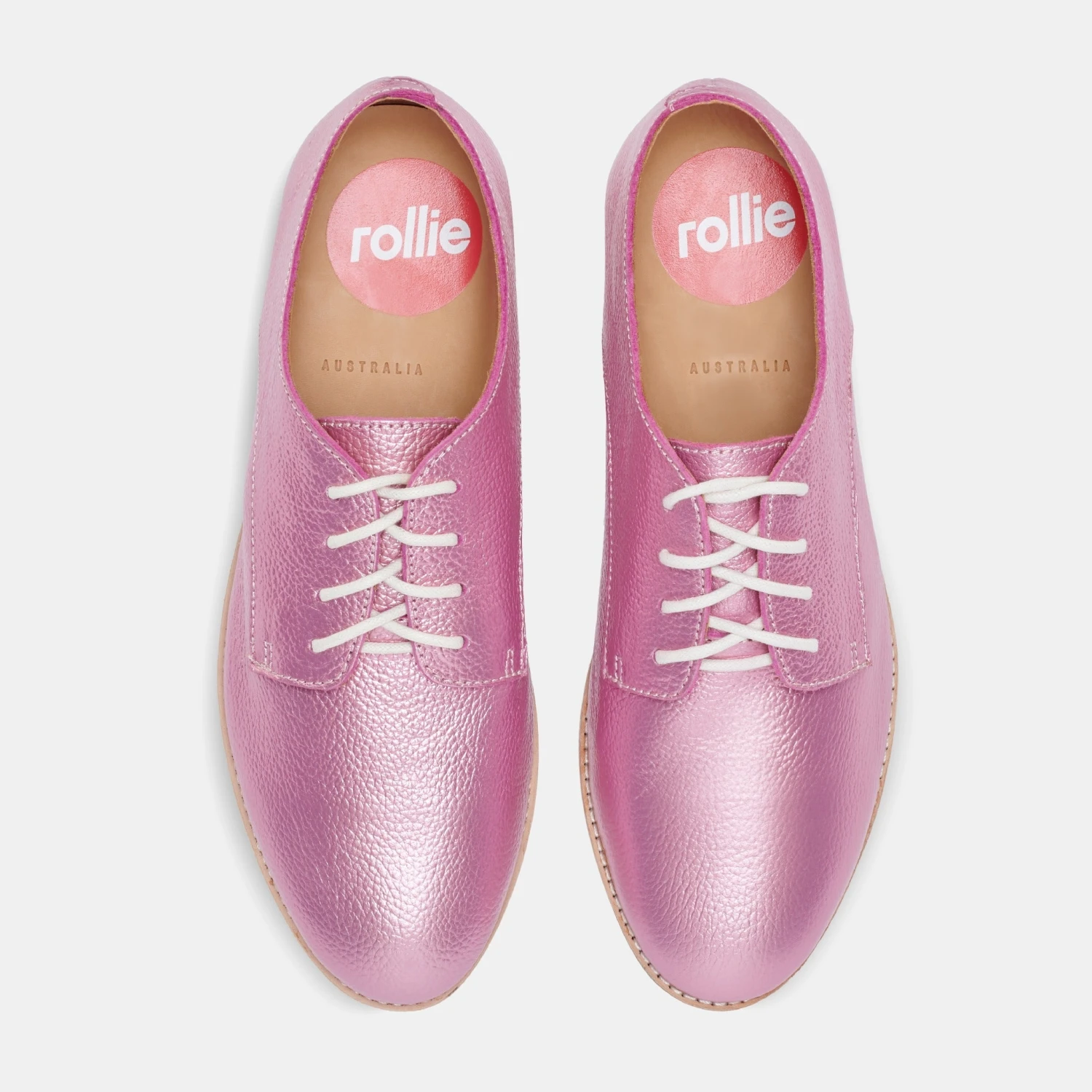 Rollie Nation Derby Super Soft Pink Metallic All Shoes 9 Rollie Nation Derby Super Soft Pink Metallic All Shoes