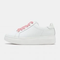 Rollie Nation All Shoes City Sneaker White / Pink Velvet Bow