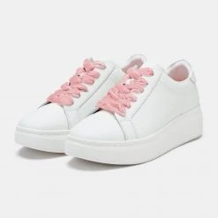 Rollie Nation All Shoes City Sneaker White / Pink Velvet Bow