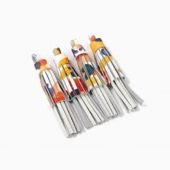 Rollie Nation All Shoes Leather Tassel Set Painterly / White (4 Per Set)