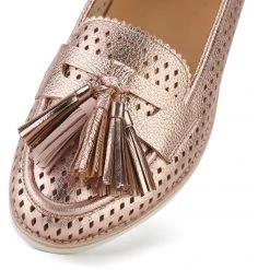 Rollie Nation All Shoes Loafer Punch Rose Gold Tassel
