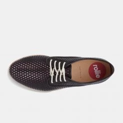 Rollie Nation All Shoes Derby Punch Overlay Black/ Purple Metallic 18 Rollie Nation All Shoes Derby Punch Overlay Black/ Purple Metallic