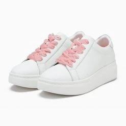 Rollie Nation All Shoes City Sneaker White / Pink Velvet Bow