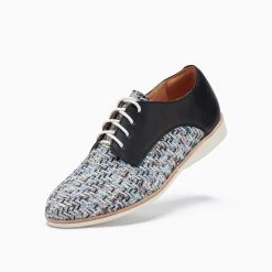 Rollie Nation All Shoes Derby Aqua Tweed Black