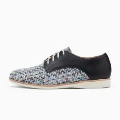 Rollie Nation All Shoes Derby Aqua Tweed Black