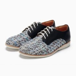 Rollie Nation All Shoes Derby Aqua Tweed Black