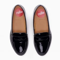 Rollie Nation Penny Loafer All Black Patent