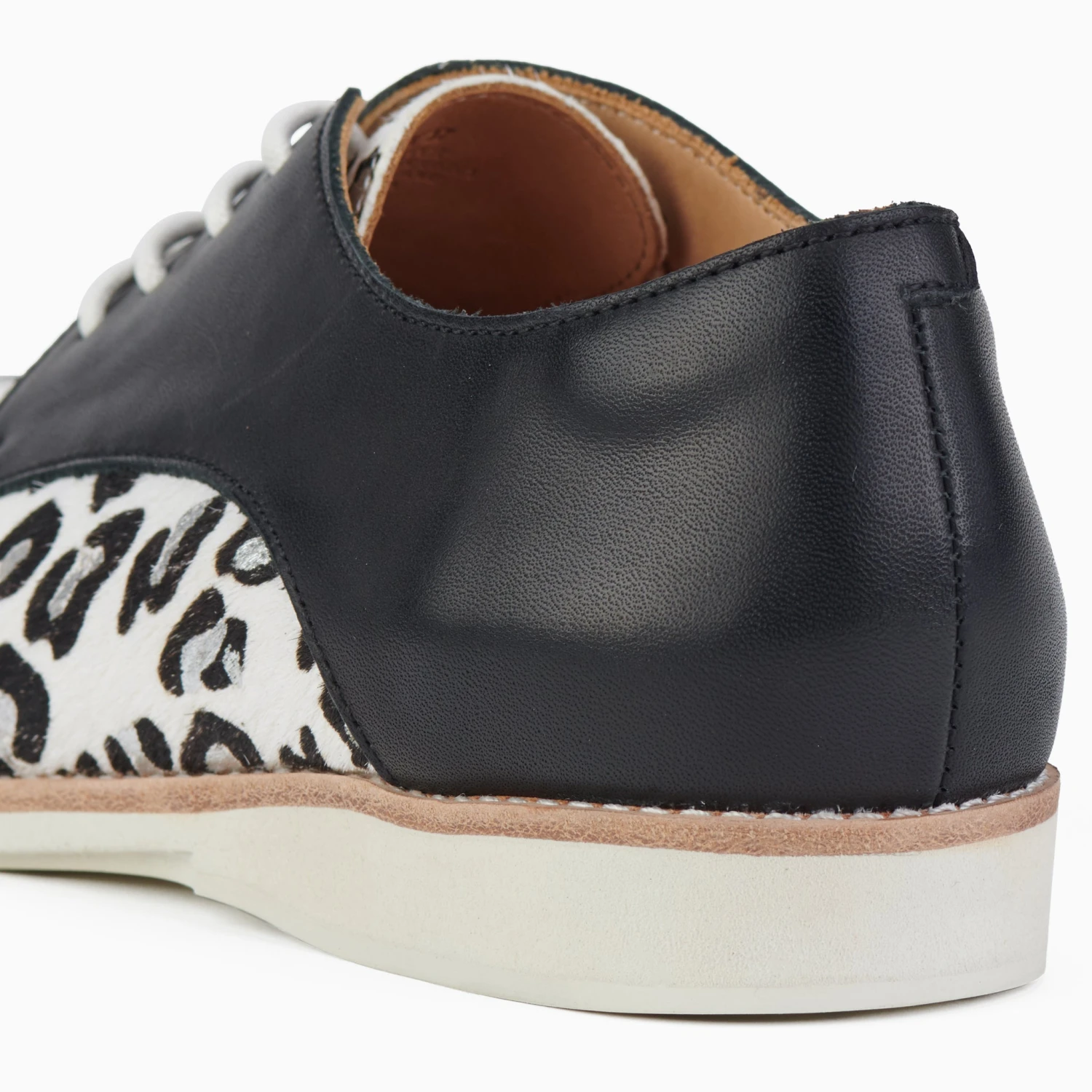 Rollie Nation Derby Silver Leopard Black All Shoes 10 Rollie Nation Derby Silver Leopard Black All Shoes