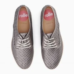 Rollie Nation All Shoes Derby Punch Overlay Pewter/Black