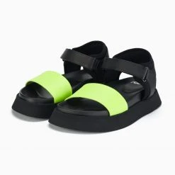 Rollie Nation Acme Sandal Black/Neon Yellow All Shoes