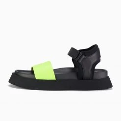 Rollie Nation Acme Sandal Black/Neon Yellow All Shoes