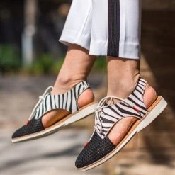 Rollie Nation All Shoes Slingback Punch Black / Zebra Pony