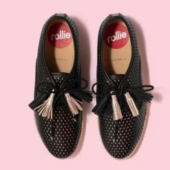 Rollie Nation Leather Tassel Set Black (4 Per Set) Accessories