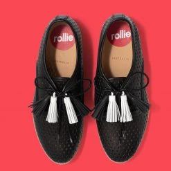 Rollie Nation Leather Tassel Set Black (4 Per Set) Accessories